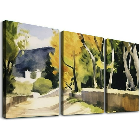 Nawypu Canvas Wall Art For Living Room Décor Henri Matisse Landscape Paintings Wall Art Canvas Pictures Posters and Prints for Bedroom Decorations 12''x16''X3 Panels