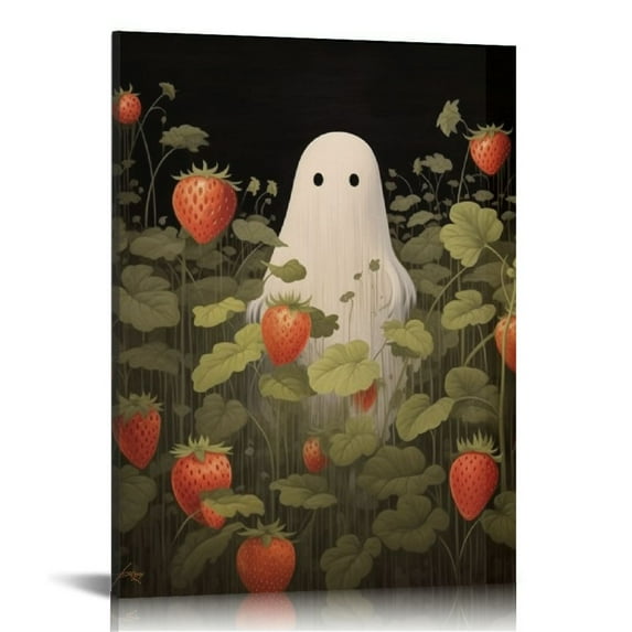 Nawypu Canvas Wall Art, Ghost In Strawberry Fields Wall Decor Print Painting Gift Wall Living Room Bedroom Home Office Decoration Painting