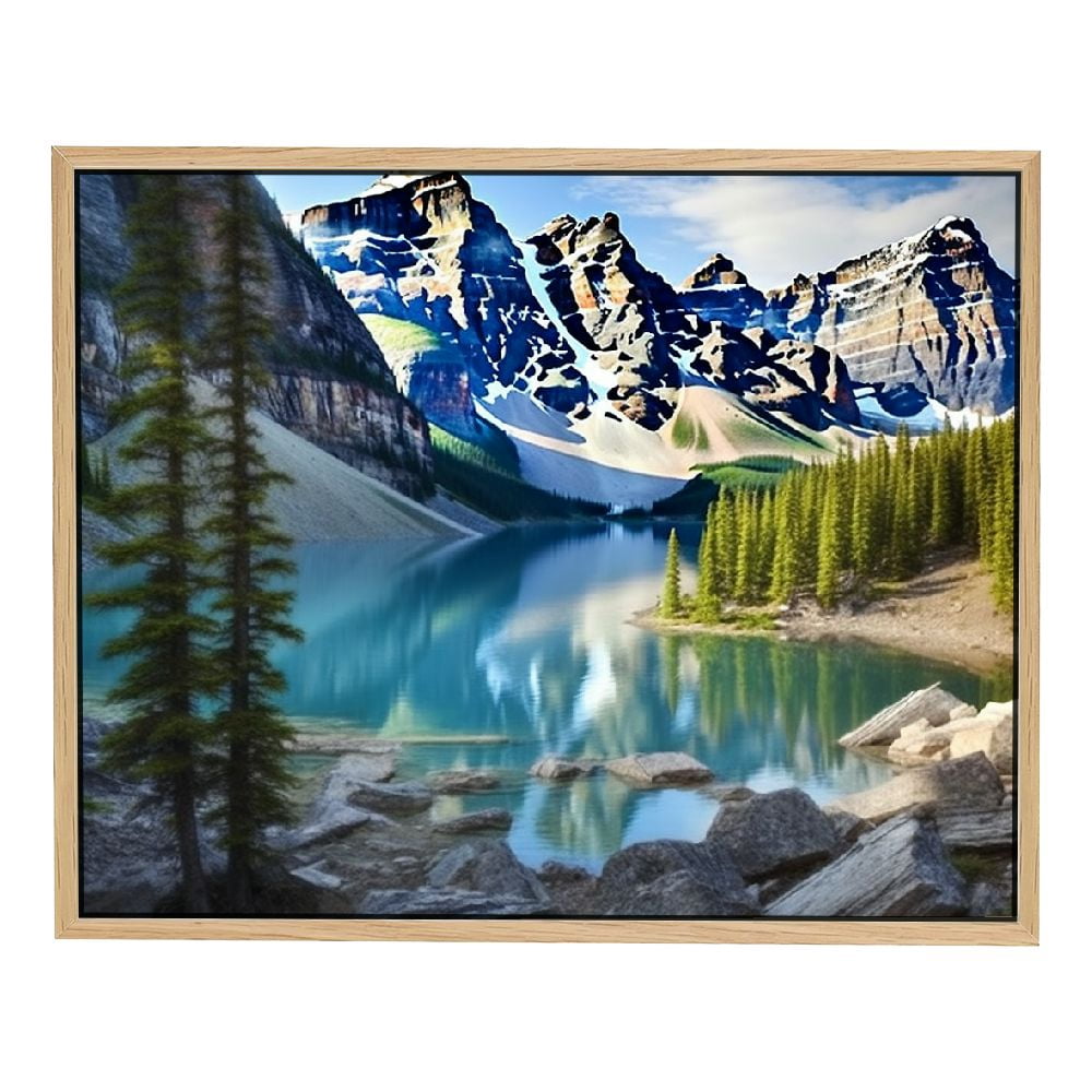 Nawypu Canvas Wall Art Mountain and Lake Nature Picture Paintings ...