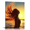 thumbnail image 1 of Nawypu Canvas Wall Art Print Poster Dusk Underwater Girl Washing Hair Poster Sexy Girl Art Picture Canvas Painting Posters And Prints Wall Art Pictures for Living Room Bedroom Decor, 1 of 4