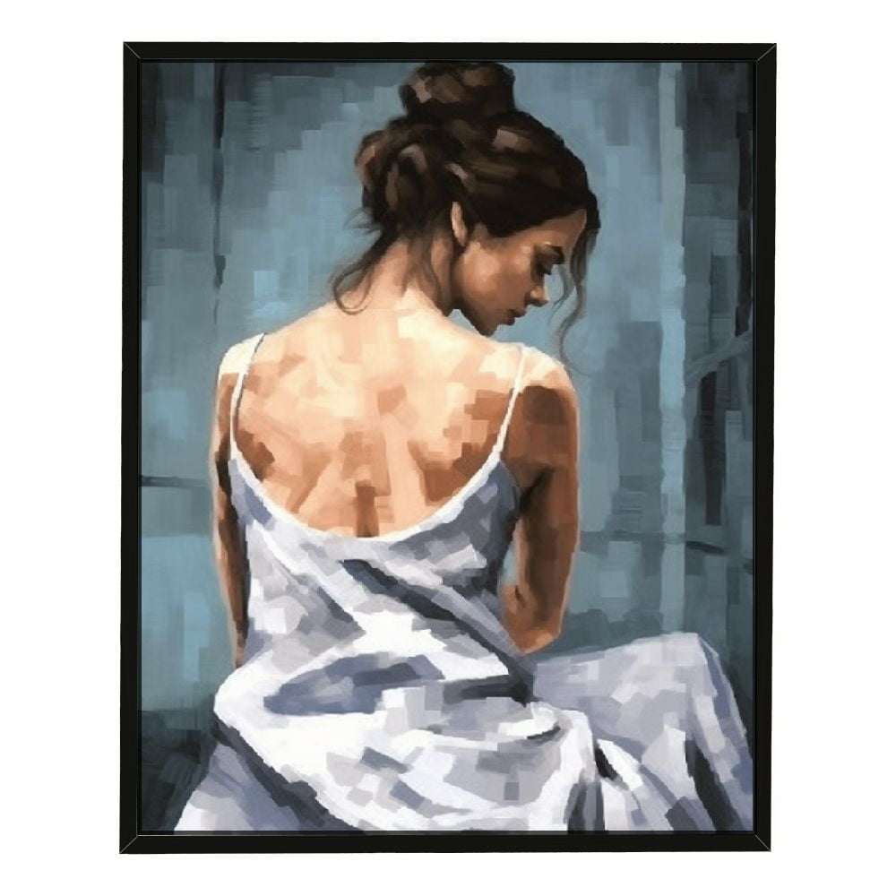 Nawypu Canvas Wall Art for Bathroom Bedroom Decor Abstract Woman Black