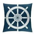 thumbnail image 1 of Nawypu Cartoon Rudder Pillow Cover Nautical Style Ocean Sea Sailing Theme Cushion Cover for Living Room Sofa Hand Drawing Style Soft Cushion Case for Kids Teens Adults Single Set, 1 of 5
