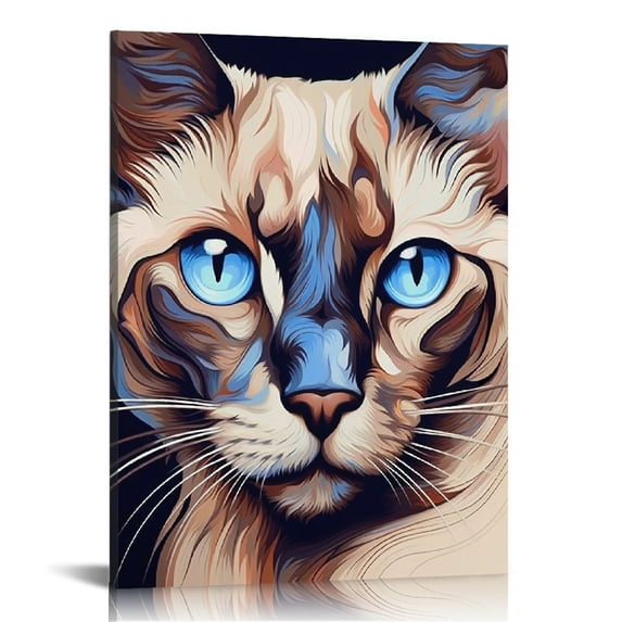 Nawypu Cat Canvas Print Cat Hanging Wall Art Funny Pet Home Decor Poster Print