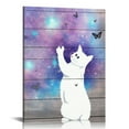 thumbnail image 1 of Nawypu  Cat Canvas wall art With Butterfly Colorful Cat Pictures Framed for Kids Girls Bedroom Watercolor Cats Paintings Decorations, 1 of 4