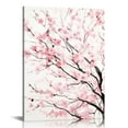 thumbnail image 1 of Nawypu Cherry Blossom Canvas Painting Pink Flower Pictures Watercolor Floral Posters Pink and White Wall Art Spring Art Prints Modern Flower Artwork Pink Canvas Wall Art for Living Room, 1 of 5