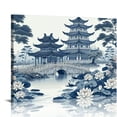 thumbnail image 1 of Nawypu Chinoiserie Blue And White Porcelain Chinese Style Pattern Canvas Wall Art Printed Canvas Pictures Artwork Posters Decoration for Living Room Bedroom Office Coffee Club Home Christmas, 1 of 6