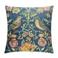 thumbnail image 1 of Nawypu Chinoiserie Blue Sage Green Teal Pimpernel Pillow Covers 16X16 in Colorful Floral Bird Red Strawberry Pillow Cases Vintage Flower Throw Pillowcases Home Decor for Couch Patio Sofa Porch, 1 of 5