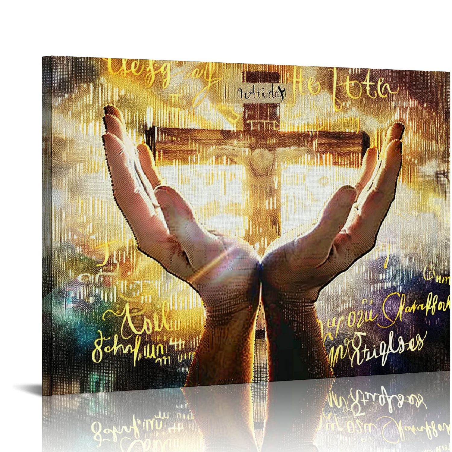 Nawypu Christian Cross In Wall Art Rustic I Can Only Imagine Wall Decor