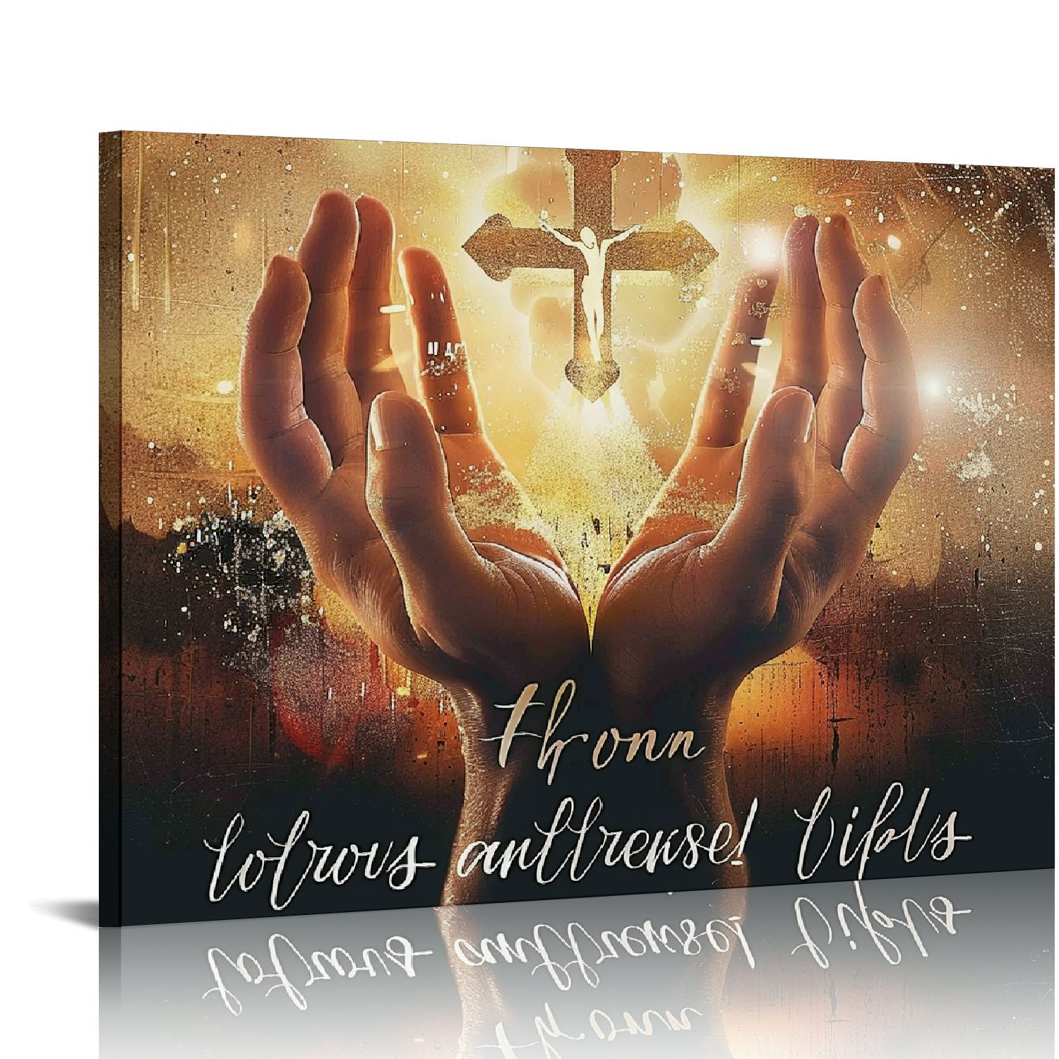 Nawypu Christian Cross In Wall Art Rustic I Can Only Imagine Wall Decor