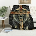 thumbnail image 1 of Nawypu Christian Lion Blanket Scripture Jesus Throw Blanket Christian Gifts for Women Men Religious Blanket for Kids Adults Soft Warm Cozy Blanket for Couch Sofa ​Bed, 1 of 6