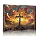 thumbnail image 1 of Nawypu Christian Three Crosses Painting Canvas Print Wall Art Home Decor Bedroom Living Room Office Farmhouse (1, Three Crosses), 1 of 6