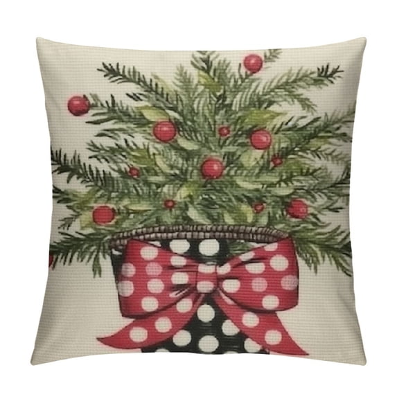 Nawypu Christmas Decor Pillow Covers Decorative Throw Pillowcase for Winter Xmas Holiday Home Decor for Sofa Couch Christmas Tree Snowman Gloves Deer
