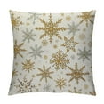 thumbnail image 1 of Nawypu Christmas Pillow Covers , Gold Grey Snowflake Christmas Throw Pillows Xmas Holiday Winter Pillow Covers Christmas Decorations for Home Sofa Couch Outdoor, 1 of 5