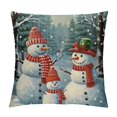 thumbnail image 1 of Nawypu  Christmas Pillow Covers , Winter Snowman Cushion Covers Xmas Throw Pillow Cases Santa Claus White Pillowcases Home Decor for Sofa Couch Bed, 1 of 5