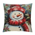 thumbnail image 1 of Nawypu  Christmas Snowman Pillow Covers Winter Holiday Throw Pillow Covers Pillow Case Snowflake Xmas Cushion Covers for Sofa Living Room Patio Snowman, 1 of 5