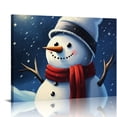 thumbnail image 1 of Nawypu Christmas Snowman Santa Canvas Art - Home Decor Wall Art Print Poster Painting Large, 1 of 4