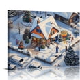 thumbnail image 1 of Nawypu  Christmas Wall Art, Framed Christmas Canvas Wall Art with Winter Snowy Scene for Wall Decorations, Christmas Gifts, 1 of 4