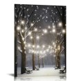 thumbnail image 1 of Nawypu   Christmas Wall Canvas Art Home Decor, Battery Operated Snowy Winter Scene, Winter Path, 1 of 4