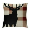 thumbnail image 1 of Nawypu , Classic Retro Christmas Red and Black Buffalo Checkers Plaids Lattice Christmas Tree Animal Elk Deer Decorative Throw Pillow Cover Cushion Case, 1 of 5
