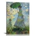 thumbnail image 1 of Nawypu Claude Monet Canvas Wall Art of Woman with a Parasol, Famous Painting Impressionism Classic Artwork Pictures for Home Decor, 1 of 5