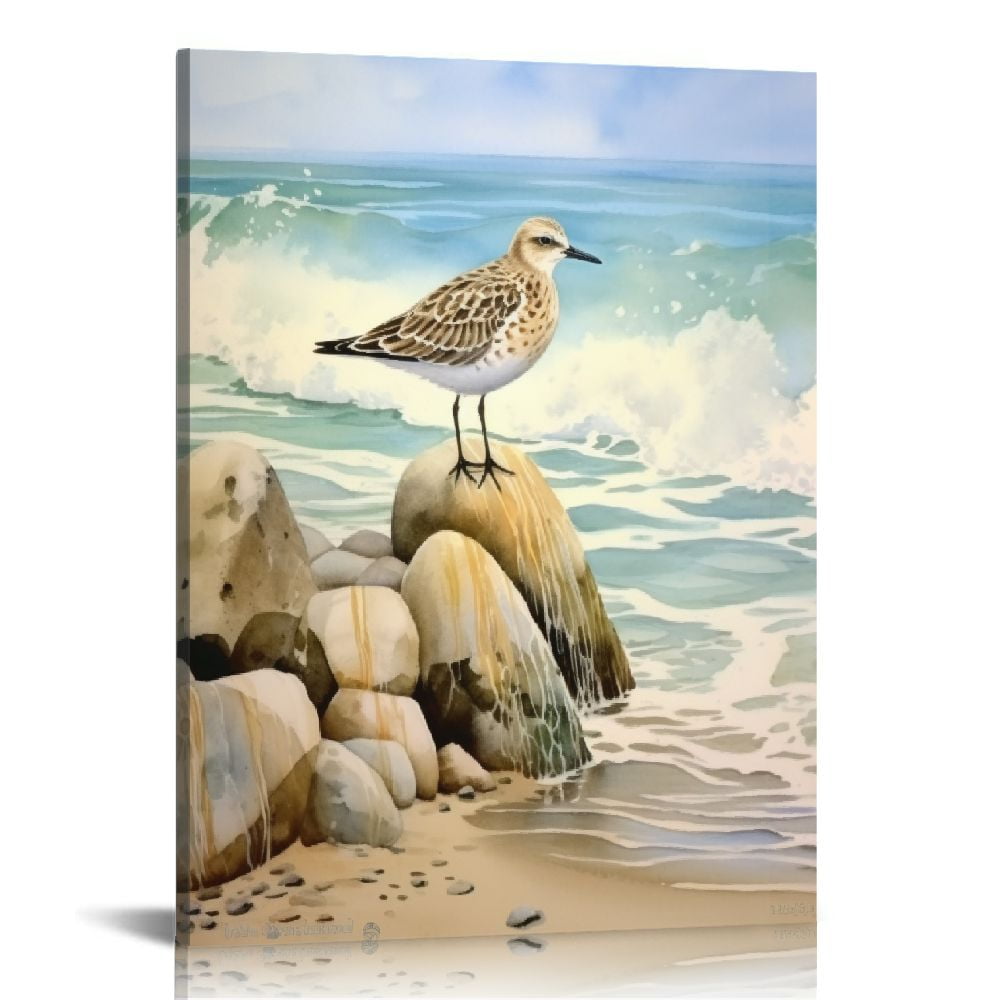 Nawypu Coastal Wall Art Seaside Bird Canvas Prints Beach Painting ...