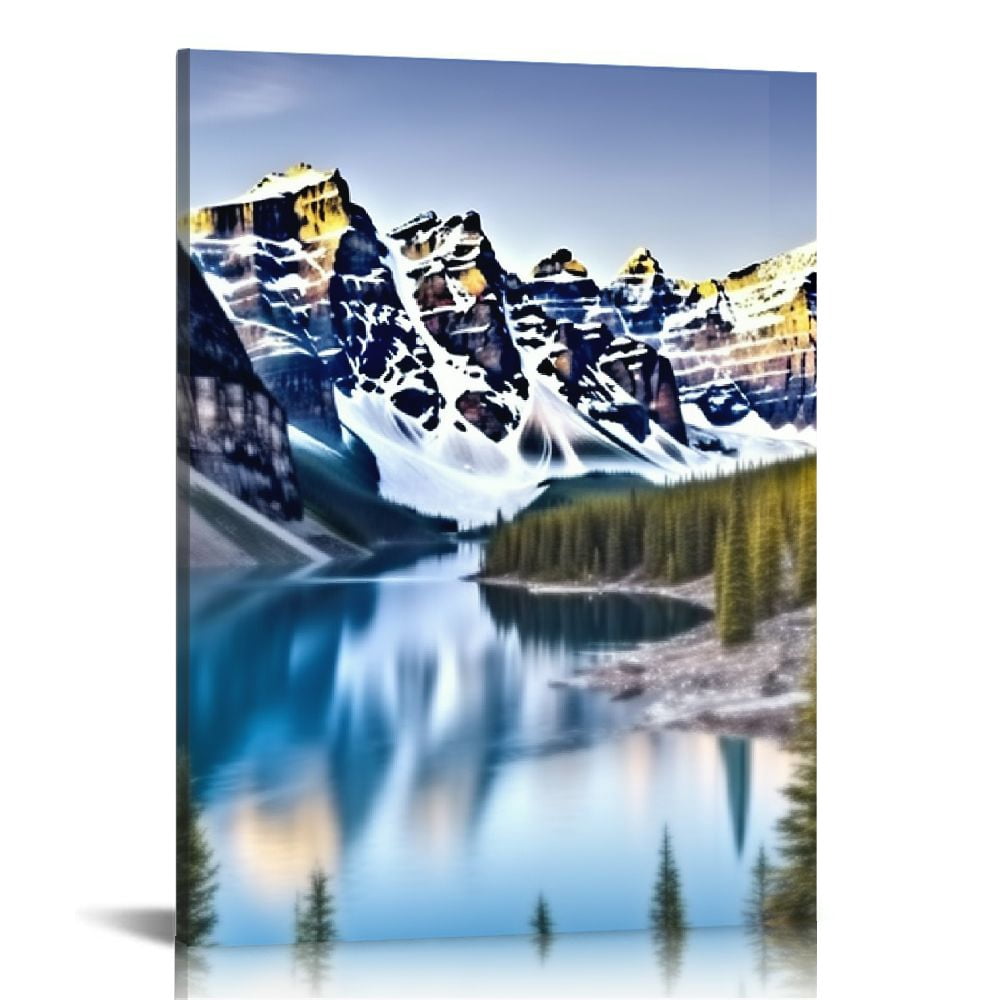 Nawypu Colorado Framed Wall Art Snow Mountain and Lake National Park ...