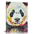 thumbnail image 1 of Nawypu Colorful Animal Canvas Poster Wall Art Decoration, Panda Poster Wall Decoration for Bedroom, Living Room, Kids Room, Study Room, Home Decor., 1 of 5