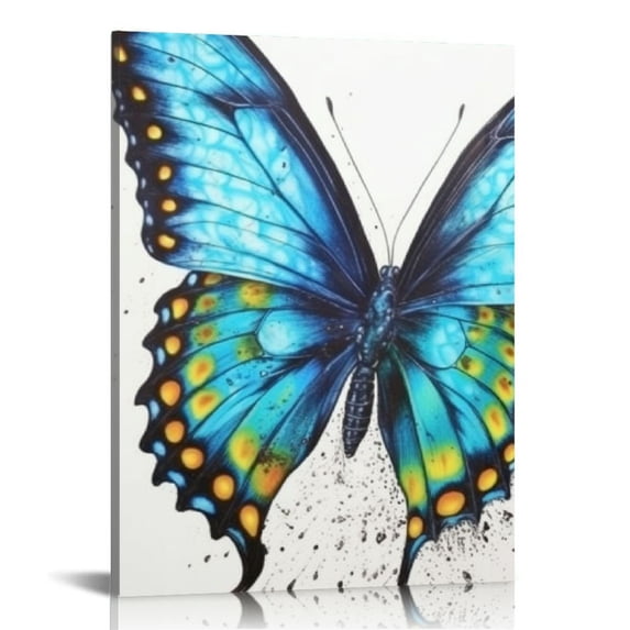 Nawypu Colorful Butterfly Canvas Poster Wall Art Decoration, Poster Wall Decor, suitable for bedroom, living room, study,home decoration