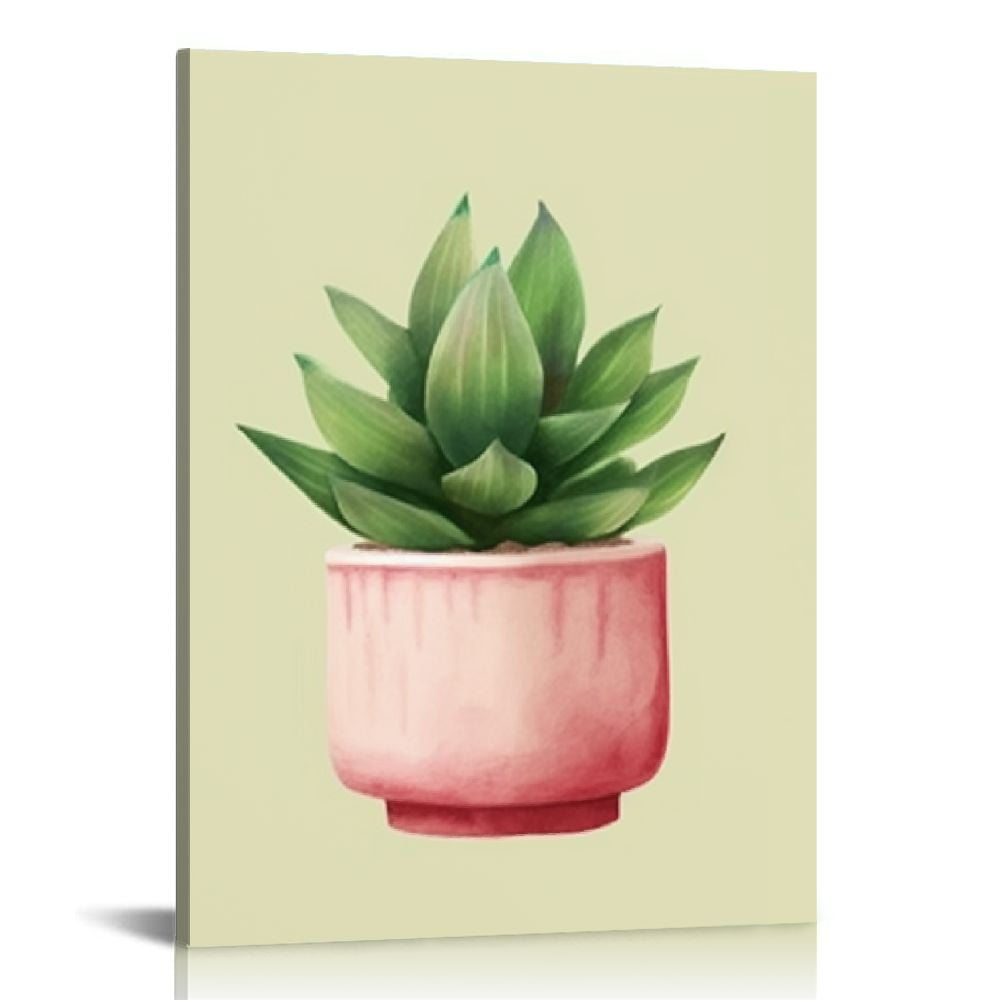 Nawypu Colorful Cactus Pot Plants Wall Art Prints, Succulent Plant Decor, Living Room Bedroom