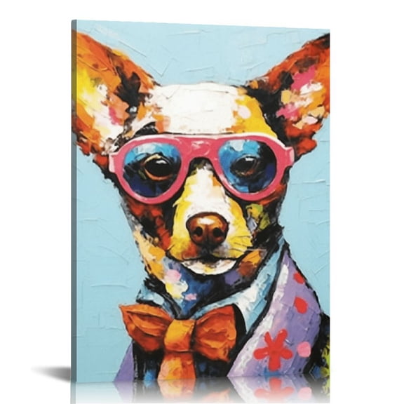 Nawypu Colorful Cartoon Animal Wall Art Canvas Print Funny Cute Panda Frog Pig Orangutan Pictures for Kids Bedroom Nursery Decor Artwork Framed