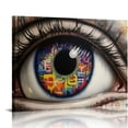thumbnail image 1 of Nawypu Colorful Eye Graffiti Canvas Wall Art Poster Prints Pop Eye Picture Artwork Abstract Street Graffiti Art Wall Decor Bedroom Living Room Kitchen Office Decoration, 1 of 4