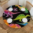 thumbnail image 1 of Nawypu Colorful Little Dinosaurs Round Tablecloth Waterproof Table Cloth with Table Cover for Indoor Outdoor, 1 of 7