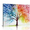 thumbnail image 1 of Nawypu  - Colorful Seasons Tree of Life Canvas Print Paintings Wall Art Modern Landscape Abstract Tree Artwork for Living Room Bedroom Home Room Decoration Framed Ready to Hang, 1 of 4
