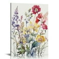 thumbnail image 1 of Nawypu Colorful Wildflower Art,Watercolor Minimalist Wildflowers Art Print,Modern Botanical Plant Leaves Canvas Wall art ,Watercolor Blooming Floral Flower Artwork for Garden Farmhouse Decor, 1 of 4