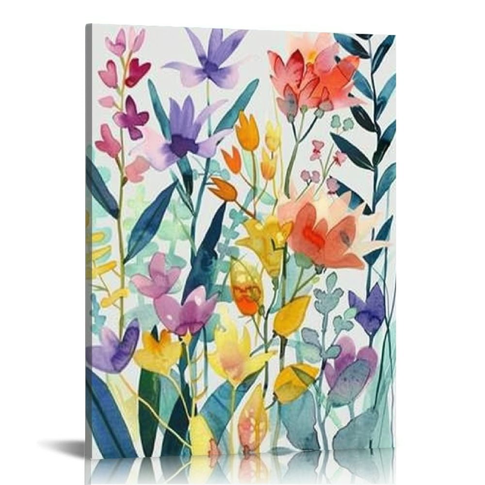 Nawypu Colorful Wildflower Wall Art Set of Botanical Wall Art ...