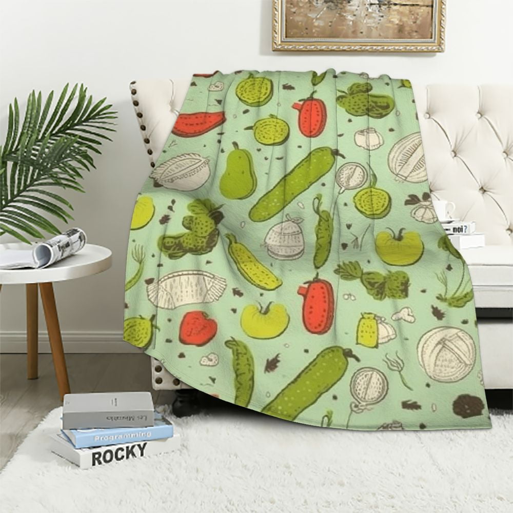 Nawypu Comfortable Living Blankets Ahdyr Pickle Grass Throw Blanket ffy