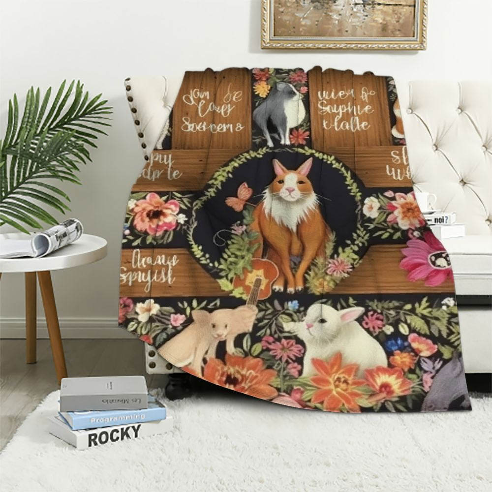 Nawypu Cow Blanket for Girls Woman Cows Throw Blanket for Man Boys Soft