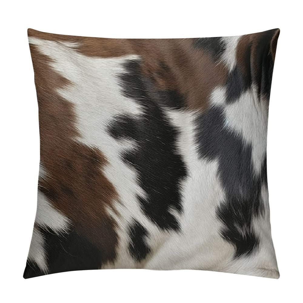 Nawypu Cow Print Pillow Covers Western Farm Animal Skin Cushion Cover