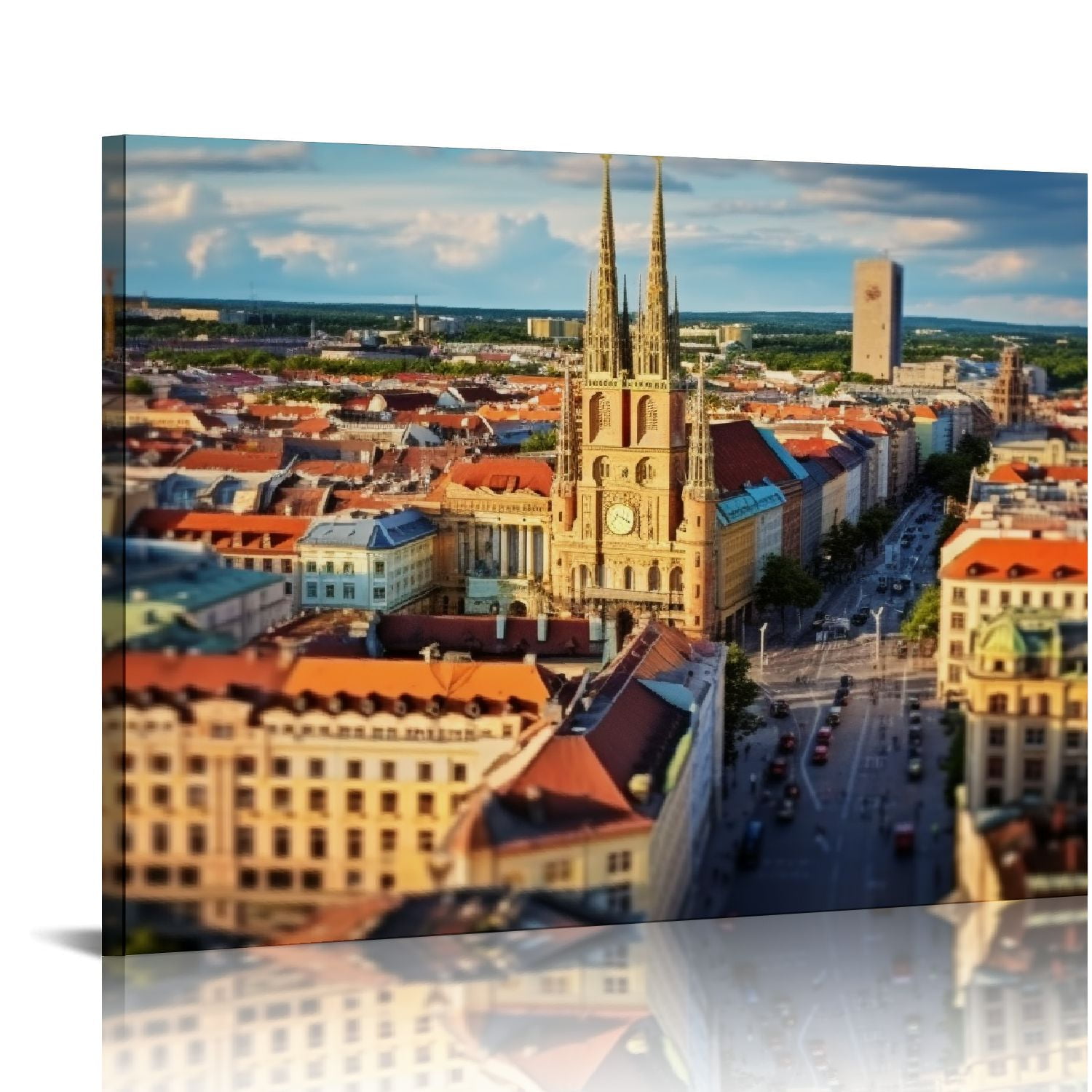 Nawypu Croatia Pictures Wall Decor Zagreb Canvas Wall Art Landscape