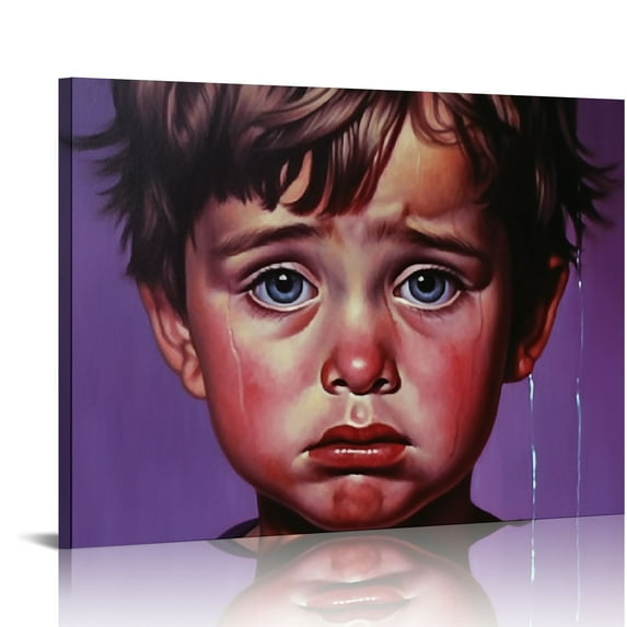 Nawypu Crying Boy Painting Art Bathroom Wall Decoration Room Aesthetic Poster Canvas Wall Art Prints for Wall Decor Room Decor Bedroom Decor Gifts