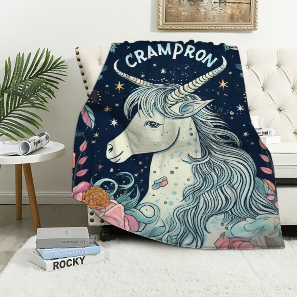 Nawypu Custom Capricorn Blanket, Name Zodiac Blankets,Capricorn Zodiac Gifts for Women Moon