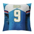 thumbnail image 1 of Nawypu  Custom Team Decorative Throw Pillow Cover - Print  Football Style Fans Name &amp; Number Birthday Gift (LA@Charger$), 1 of 5