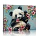 thumbnail image 1 of Nawypu  Cute Animal Canvas Wall Art Baby Panda Playing with Flower Pictures Print Chinese Style Painting Artwork Stretched and Framed Artwork for Kids Bedroom Living Room Nursery Decor, 1 of 6