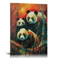 thumbnail image 1 of Nawypu Cute Animal Canvas Wall Art Panda Poster Prints Aesthetic Type Artwork Picture for Living Room Decor, 1 of 5