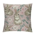 thumbnail image 1 of Nawypu  Cute Bunny Rabbits Throw Pillow Covers Pillowcases Pink Easter Eggs Decorative Square Pillow Case Cushion Covers Standard Size for Sofa Couch Outdoor Bed Pillow Protectors, 1 of 5