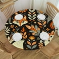 thumbnail image 1 of Nawypu  Cute Cartoon Fox Floral Round Fitted Tablecloth Elastic Edge Waterproof Oil-Proof Table Cover Stain-Resistant Table Cloth Fits Round Tables, 1 of 7