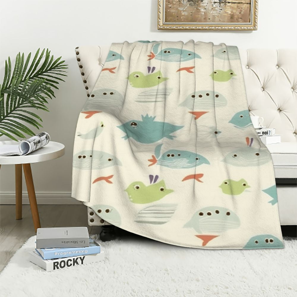 Nawypu Cute Green Frog Blanket , Flannel Blanket Fluffy Cozy Fuzzy