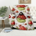 thumbnail image 1 of Nawypu Cute Ladybug Strawberry Blanket-Ladybugs Gift for Boys, Girls and Ladybugs Lovers-Strawberry Butterfly Patterns-Super Soft Lightweight and Warm Used for Room Bed Camping, 1 of 6