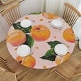 thumbnail image 1 of Nawypu  Cute Peach Seamless Pattern Fitted Round Table Cover with Elastic Protector Table Kitchen Dinner Waterproof Oil-Proof Tablecloth, 1 of 7
