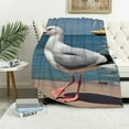 thumbnail image 1 of Nawypu  Cute Seagull Picture Flannel Blanket Throw Light Weight, Warm and Durable Soft, 1 of 6